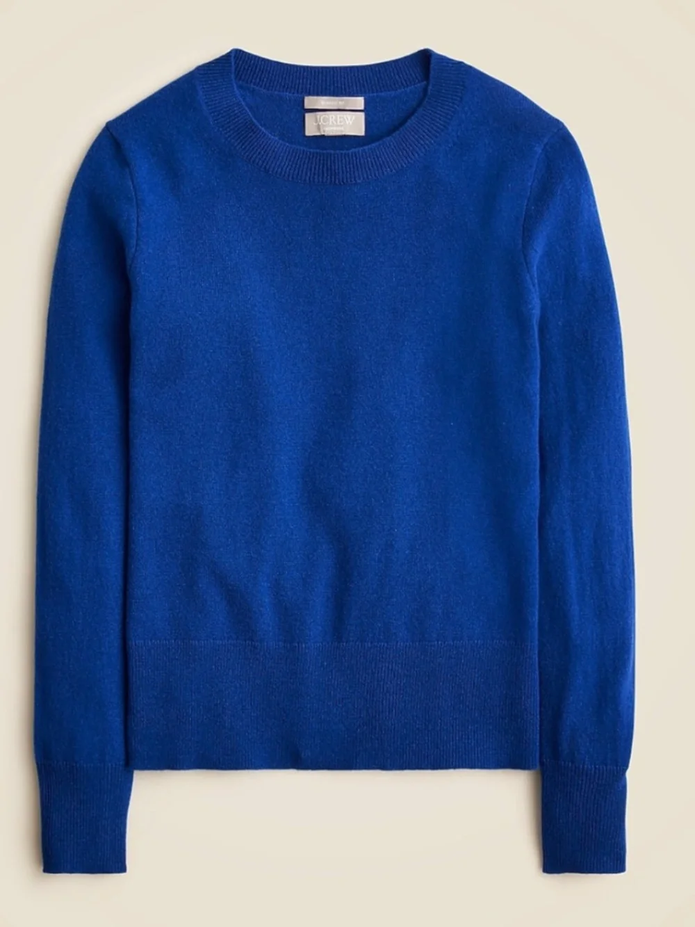 J.Crew Cashmere Classic Fit Crewneck Sweater Blue